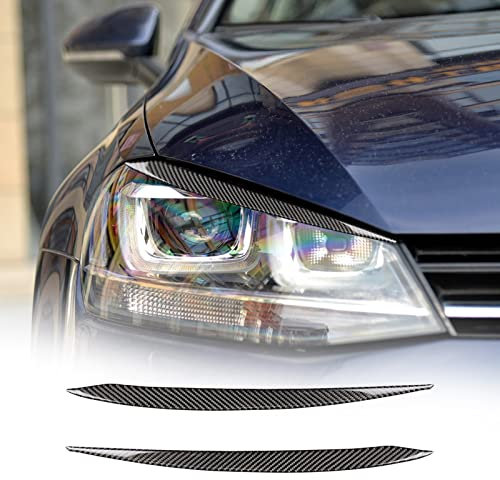 FINMOKAL Carbon-Faser-Scheinwerfer-Augendeckel-Augenbrauen-Abdeckung für VW Golf 7 GTI GTD MK7 2013-2019