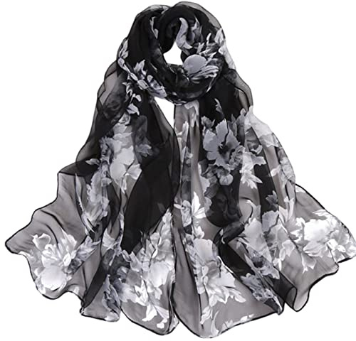 FAIRYGATE Scarfs for Women Sale Chiffon Scarf Silk Long Large Ladies Scarves Shawls for Headscarf and Neck Hair Wraps with Gift Packed A4912