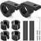 WOWLED Universal Work Light Bar Mounting Kit, 19-32mm Tube Clamps, Roof Rack Clamps for Off-Road Vehicles, Car, Truck, Boat - Black 1 Pair