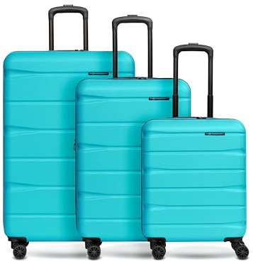 Franky Koffer-Set 3-teilig für Damen und Herren | Reise-Trolleys 51 x 30 x 76 cm aus hochwertigem, stoßfestem ABS Material | Erweiterbar & Teleskopgriff| Munich 4.0 Serie