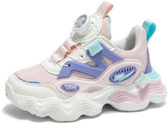 Kinder Sneaker Basketballschuhe Herren Sneaker Sportschuhe Jungen Turnschuhe Laufschuhe Pink Lila 31EU