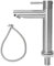 Minnhua Waschtischarmatur Edelstahl Kaltwasserhahn Gäste WC mit Schlauch, Kaltwasser Armatur, Wasserhahn Bad Kaltwasser, Kaltwasser Armaturen mit Auslauf (Silber)