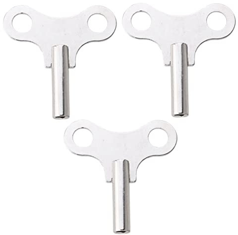 DOITOOL 3St Uhrenschlüssel kleine Digitaluhr Schlüsselbund Schlüsselringe Uhr funktioniert Kit Uhrwerke Uhr aufziehen verschleißfeste Uhraufzugsschlüssel Aufziehschlüssel aus Stahl Silver