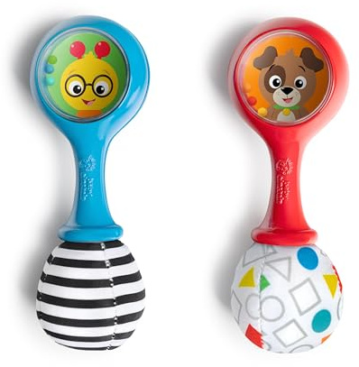 Baby Einstein, Giocattolo Musicale Shake & Groove, Maracas Strumento Sonoro per Bambini, Stimola i Sensi e la Coordinazione, 3+ Mesi, Colorato e Facile da Afferrare