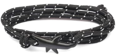 aninu Bracelet Requin avec App de Suivi – Adoption Symbolique Requin, Bracelet Surfeur Paracord Pendentif Requin Acier, Amitié Couple Cadeau Homme Femme Enfant, 7 Couleurs