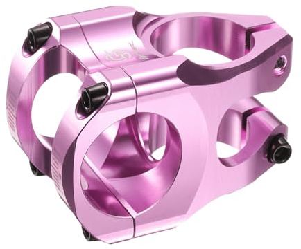 sourcing map 31.8mm Bike Stem 35mm Aluminum Alloy Bicycle Handlebar Stem for Mountain Road Bike BMX MTB Cycling, Pink