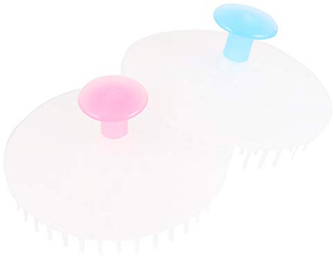 Mikinona 2 Stück Kopfhaut Massagebürste Für Shampoo Dusche Ergonomisch Rutschfest Für Haarreinigung Und Massage Zur Stimulation Haarwachstums