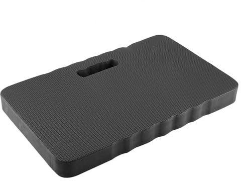 Hamwesh Cuscinetto in Ginocchio da 17,8 Pollici, Cuscino di Schiuma Eva Leggero Extra Spessa con Manico per il Bagno e l'esercizio (BLACK)