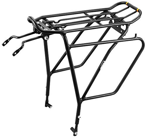 bera Bike Rack - Bicycle Touring Carrier Plus+ for Disc Brake Mount, Frame-Mounted for Heavier Top & Side Loads, Height Adjustable for 26-29 Frames