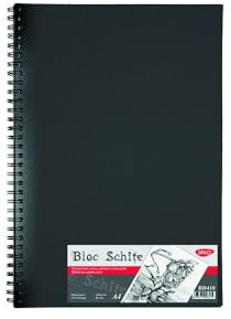 DACO Bloc Dessin A4 Spirale – 80 Feuilles Papier 100 g/m² – Carnet de Croquis/Sketchbook A4 – Cahier Dessin pour Crayon, Graphite, Esquisse & Fournitures Scolaires