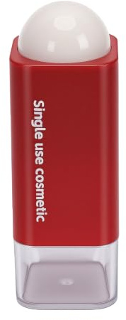 Eminchu Mini Travel Swab Case Box Bärbar Bomullspinnehållare Kompakt Förvaringslösning för Resetillbehör PET-plast 4,2x4,2x12,1cm 3-pack (Röd)