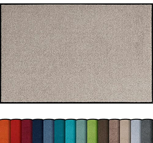 Erwin Müller Fußmatte Mainz, Schmutzfangmatte, Sauberlaufmatte Uni Sand Größe 40x100 cm - rutschfest, pflegeleicht, für Fußbodenheizung geeignet (weitere Farben, Größen)