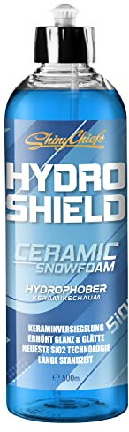 ShinyChiefs HYDRO SHIELD - CERAMIC SNOWFOAM - Si02 Auto-Versiegelung mit Hochglanz-Effekt - hydrophobe Keramikbeschichtung für fast alle Fahrzeugoberflächen - Einfache und schnelle Anwendung, 500ml