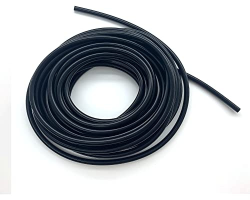 Tubo flessibile in silicone per aria compressa, tubo flessibile in gomma, per aria compressa, per olio, nero (5 x 9 mm, 4 m)