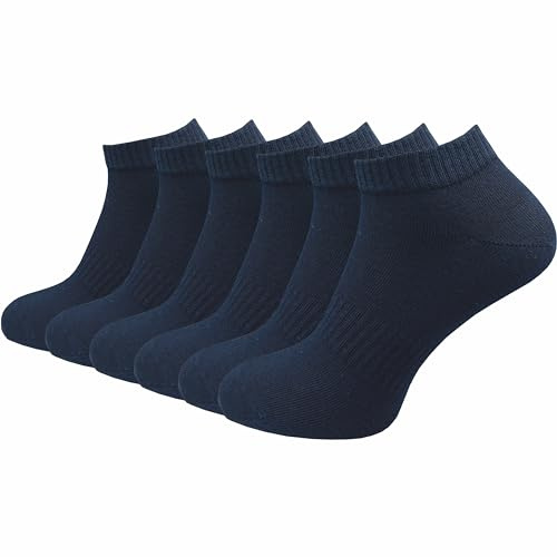 GAWILO Sportsocken ohne Naht (6 Paar) | Kurze Socken für Damen und Herren | Dank Rippschaft kein Verrutschen und kein Faltenwurf (47-50, blau)