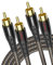 RAWAUX Cinch Audio Kabel 3M, 2x Chinch Stecker zu 2x Chinch Stecker Stereo Audio Subwoofer Kabel HiFi 2 RCA Cable Vergoldet Geflochten für Heimkino, TV, Verstärker, Hi-Fi Anlagen