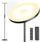 LED Lampada Da Terra Piantana, 42W 4000LM Super Luminoso Dimmerabile 2700K-6500K Lampada da Terra Salotto con Telecomando e Touch Control, Lampada Da Terra Per Soggiorno (noire)