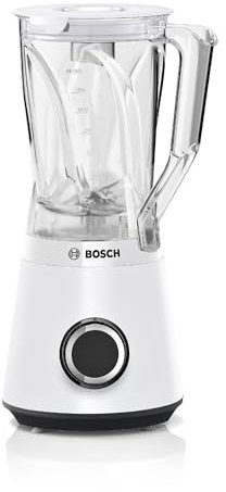 Bosch Standmixer Smoothie Maker, 1200 W, 1,5l Tritan-Mixbehälter, weiß, spülmaschinengeeignete Teile, 30.000 U/min, Made in Europe, VitaPower Serie 4, MMB6141W