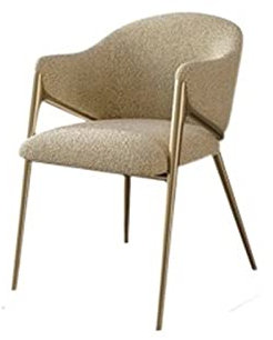 Lyxig designer läderfåtölj för vardagsrum i beige färg