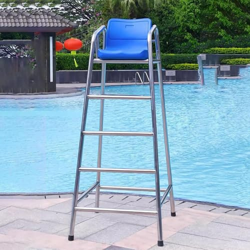 Silla De Socorrista De Piscina Escalera De Piscina Equipo De Seguridad Silla De Socorrista,120/150/180cm De Altura Sillas De Salvamento De Alta Resistencia para Playa De Parque Acuático,72x82x120cm