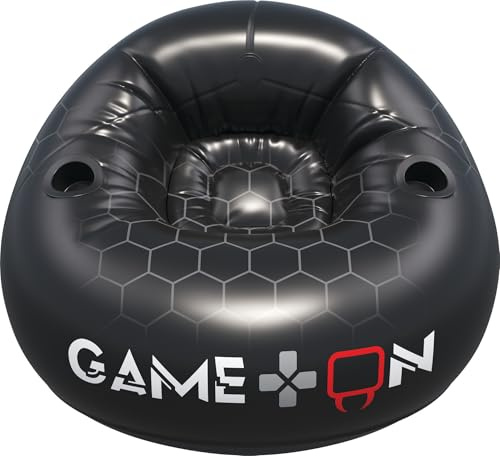 Venom Inflatable Gaming Chair with Cup Holders – Bean Bag Style Blow Up Seat for Kids & Teens, Supports Up to 75 kg | inflatable gaming chair, bean bag style blow up seat, cup holders, kids and teens, supports up to 75 kg