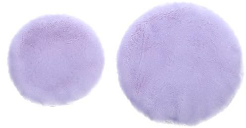 OSOLADY Borla de Polvo Redonda Doble Cara Violeta, 2 Piezas (75x20 Mm 55x18 Mm), Esponja para Polvos Sueltos y Compactos, Accesorio de Maquillaje para Mujer, Adecuado para Uso Diario