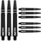 RED DRAGON Nitrotech Dart-Schäfte, 3 Stück pro Packung (9 Schäfte insgesamt) mit Punktekarte, Schwarz, M