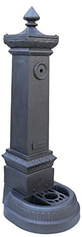 Fonderia Bongiovanni | Fontana Ghisa da Esterno | Fontana in Ghisa | Fontana a Colonna | per Casa Giardino | Parco Comune | Modello Milano | Altezza 125 cm | senza Rubinetto | Fontanella da Giardino