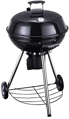 Kolgrill Picknick Grill Träkolgrill Rund Grill Med Hjul Hushålls Kolgrill Utegrill För 5-15 Personer Kolgrillar Picknickgrill (Color : Black)