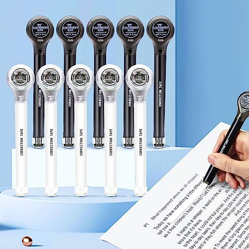 STATIONERY ISLAND Correcteur Blanc Boîte de 10, Rubans Correcteurs 6mx5mm, Blanco Souris Correcteur Blanc, Blanco Correcteur, Fourniture Scolaire Correction Tapes pour étudiant et Bureau