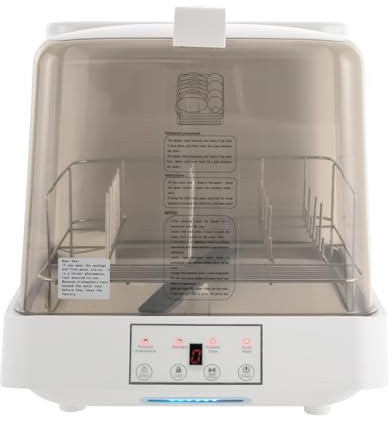 Modern Small Dishwasher, Dishwasher Cleaner, 1200W Portable Mini Countertop Dishwasher, With Built-in Water Tank, Air-Dry Function For Apartment RVs,Transparent