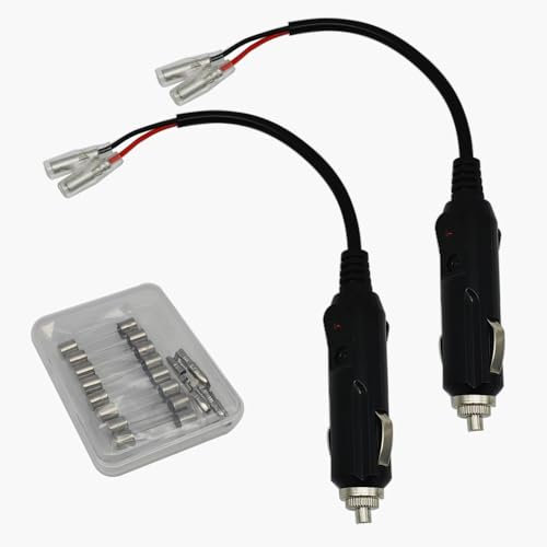 GTIWUNG 2 Pezzi Spinotto Presa Accendisigari Auto, Attacco per Accendisigari Auto, Cavo Accendisigari 12V 18AWG, Connettore Accendisigari Maschio Presa Accendisigari Adattatore per Auto,SUVs