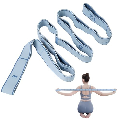 IKOPFLN 1 unidad Cinturón de estiramiento para fitness cinturón de estiramiento para yoga, cinturón de estiramiento, cinturón de estiramiento para fitness, cinturón de gimnasia de alta elasticidad