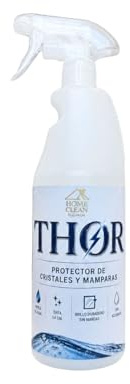 THOR Protector de Cristales y Mamparas 1L – Repelente de Agua Antical para Duchas, Ventanas, Espejos y Lunas de Coche – Brillo sin Marcas y Protección Invisible