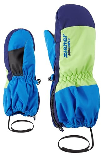 Ziener Kinder LEVI Ski-Handschuhe/Wintersport | wasserdicht atmungsaktiv, persian blue, 86cm