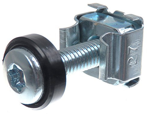 Ecrous cage SECCARO M5 en kit, pour montage en rack, acier galvanisé, vis 20 mm à douille hexalobée (TX), rondelle, 20 pièces