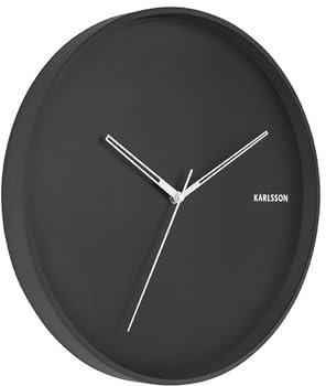 Karlsson - Wanduhr Hue - Metall - schwarz - Ø40 x T4,5 cm - Design: Armando Breeveld
