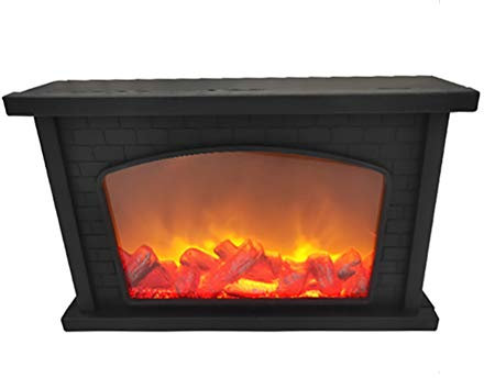 WBTY Linterna de simulación para chimenea, chimenea de imitación LED para el hogar, chimenea de mesa cargada por USB o batería, chimenea decorativa que simula llama 3D