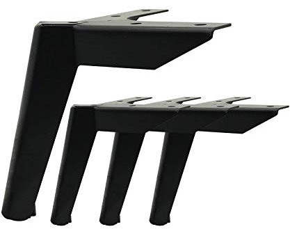 CasaXXl 4er Set Möbelfüße aus Stahl, schwarz lackiert (12 cm) - vielseitig einsetzbare Füße für Möbel Sofa Schrank Tisch