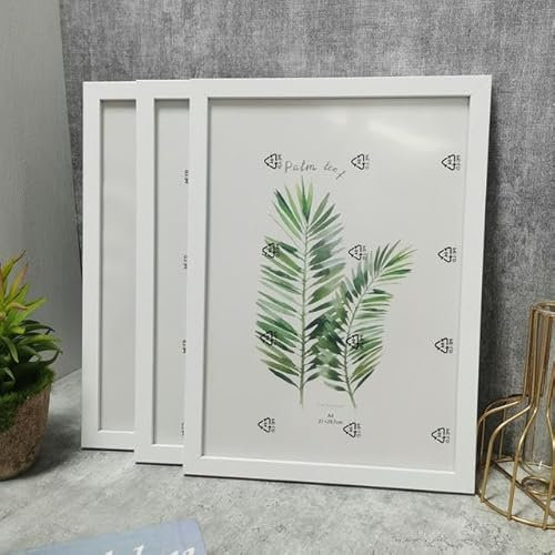 3 Stück/Set Holz-Bilderrahmen zum Aufhängen an der Wand, 10 x 15 15 x 20 A4, Holz-Bilderrahmen, Ständer für Bilder, Foto-Dekoration, Gedenkgeschenk, weißer Rahmen, 13 x 18 cm, 7 Zoll