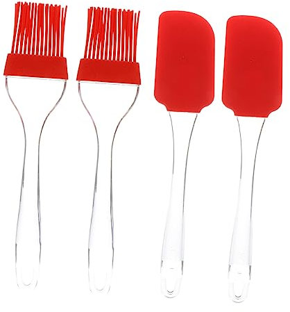 MILISTEN 4 Piezas Cepillo De Aceite Raspador De Silicona Pavo Bola De Mantequilla Raspador De Barbacoa Cepillo De Barbacoa Paleta Utensilios De Barbacoa Liso Gel De Sílice