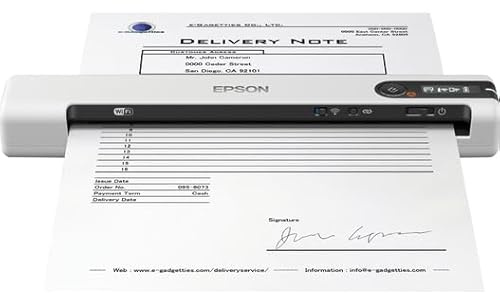 Epson WorkForce DS-80W - Document scanner - Contact Image Sensor (CIS) - A4/Legal - 600 dpi x 600 dpi - up to 15 ppm (mo