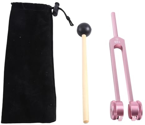 1 styck chakra stämgaffel set rosa aluminiumlegering 128 Hz stämgafflar chakra set