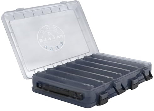 Pro Tackle Hard Lure Box Wobbler-Box – Beidseitig zu Öffnen, Sichere Verschlüsse, Transparentes Design, Optimal Organisiert – Robuste Aufbewahrung für Ihre Wobbler und Kunstköder (SV)