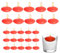 Bolosa 25 Stück Schwimmkerzen, Schwimmende Wasserdichter Rot, Schwimmkerze 38X20 mm, Sojawachs Kerzen, Schwimmkerzen Rot Groß, Teelichter Kerzen, Floating Candles, 30-60 Minuten Stunden Brenndauer