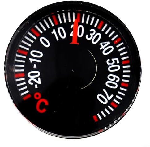 FACULX Termometro igrometro per interni ed esterni, 20 mm, quadrante da giardino, impermeabile, da appendere alla parete, per patio (27 mm)