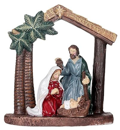 Rurunklee presepe - Stalla con personaggi del presepe - Decorazioni natalizie