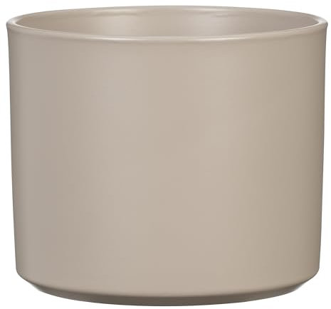 Scheurich Monaco, Blumentopf aus Keramik, Farbe: Taupe, 15,5 cm Durchmesser, 19,3 cm hoch, 4,6 l Vol.