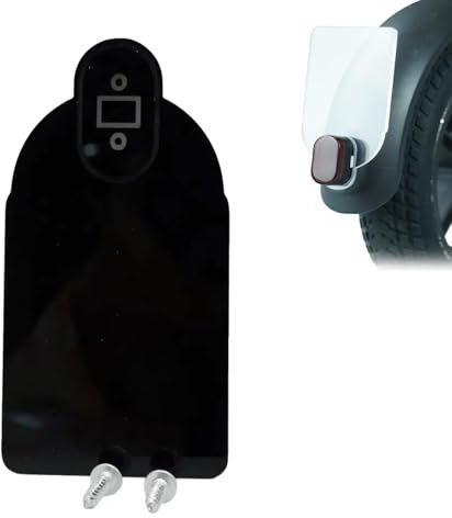 Supporto Portatarga Universale per Scooter Elettrici, Compatibile con Xiaomi MI M365, MI M365 Pro, M187, Materiale Acrilico Nero, Incluso Kit di Montaggio con Viti, Design Antishock