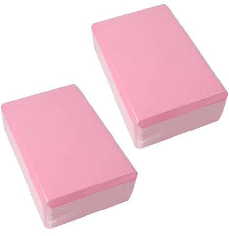 Bloc de Yoga Lot de 2, Bloc de Mousse EVA Haute Densité, Brique Yoga Antidérapant Brique de Sport pour Entraînement de l'équilibre, Étirements, Méditation, Pilates, Gymnastique